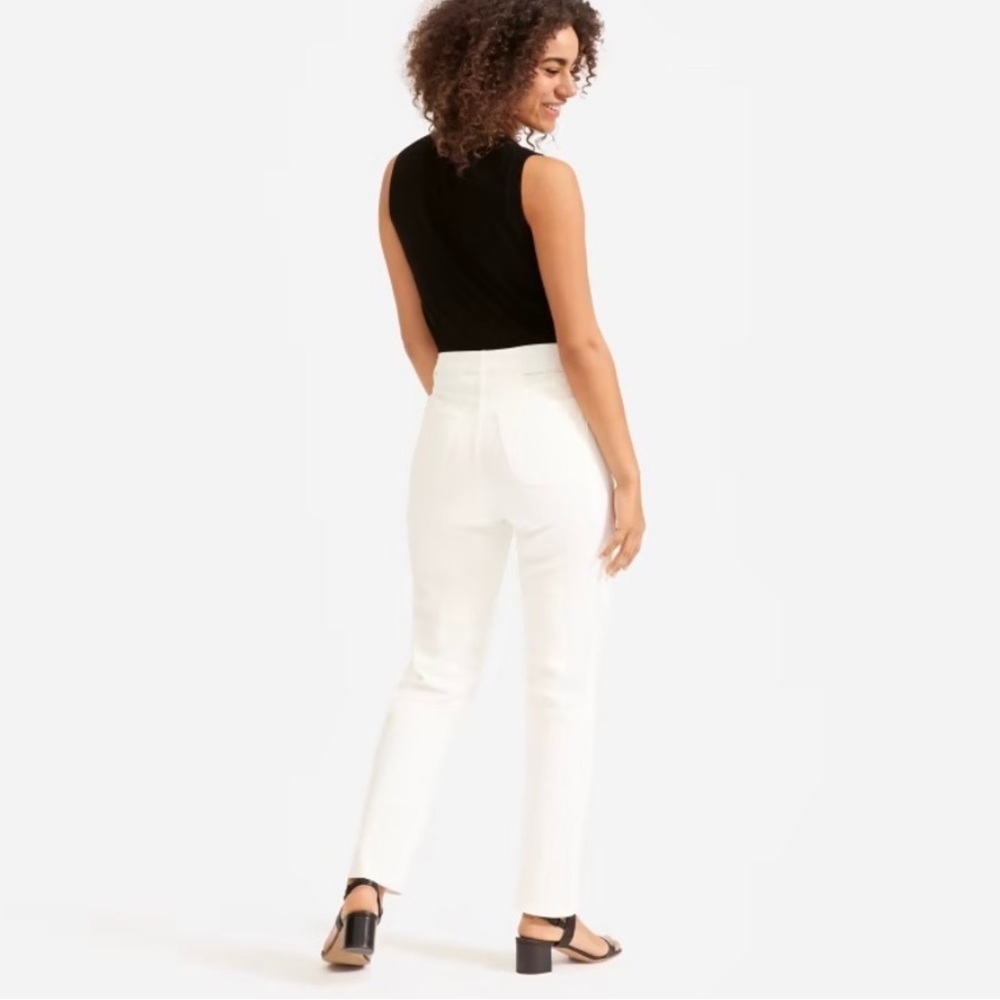 Everlane High Rise Straight Jean in Bone - Picture 6 of 10